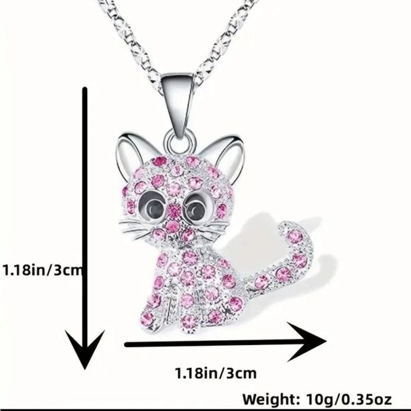 Unisex Trendy Creative Cute Cartoon Cat Pendant Necklace - Picture 3 of 6